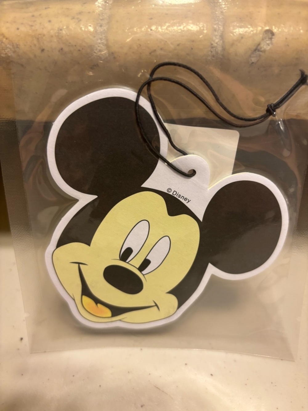 Disney Mickey Mouse Face Hanging Air Freshener - Black & Yellow